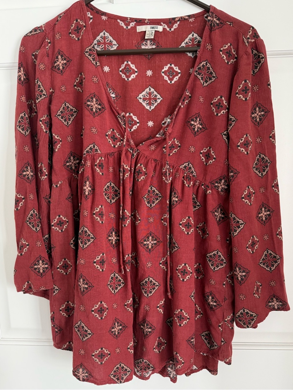Small Boho long sleeve Blouse